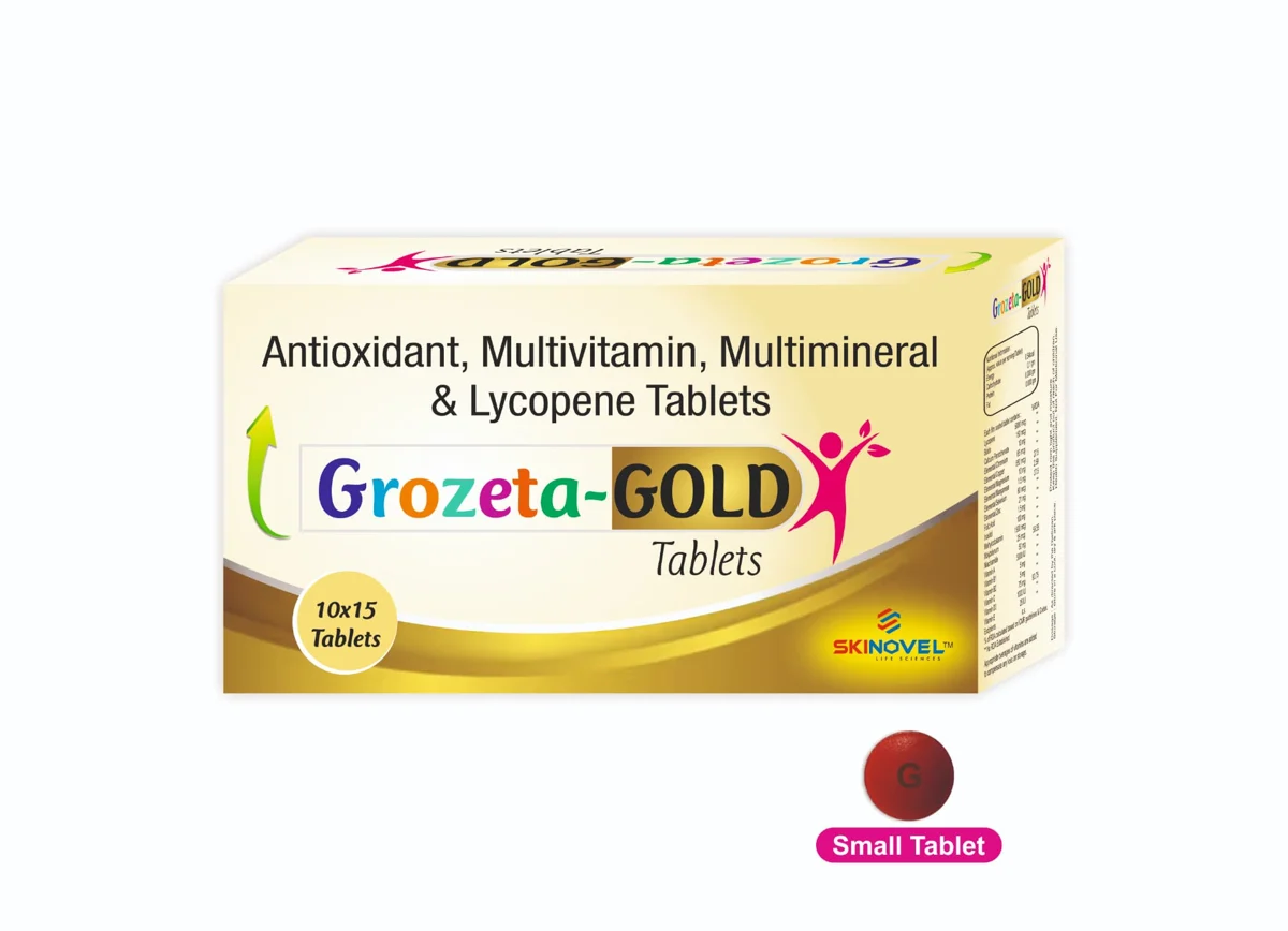 Grozeta-GOLD Tablets — Antioxidant, Multivitamin, Multimineral & Lycopene Tablets